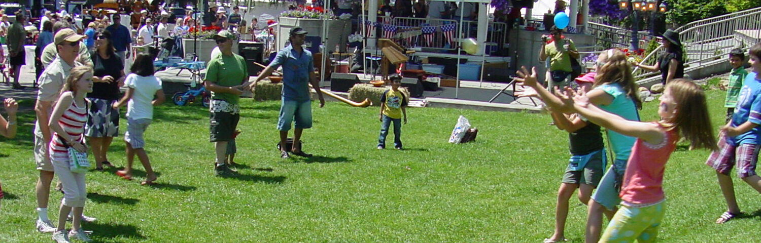 Kids playing at Front Street Park
