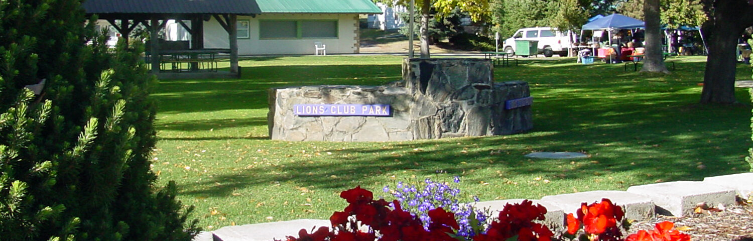 Lions Club Park stone sign