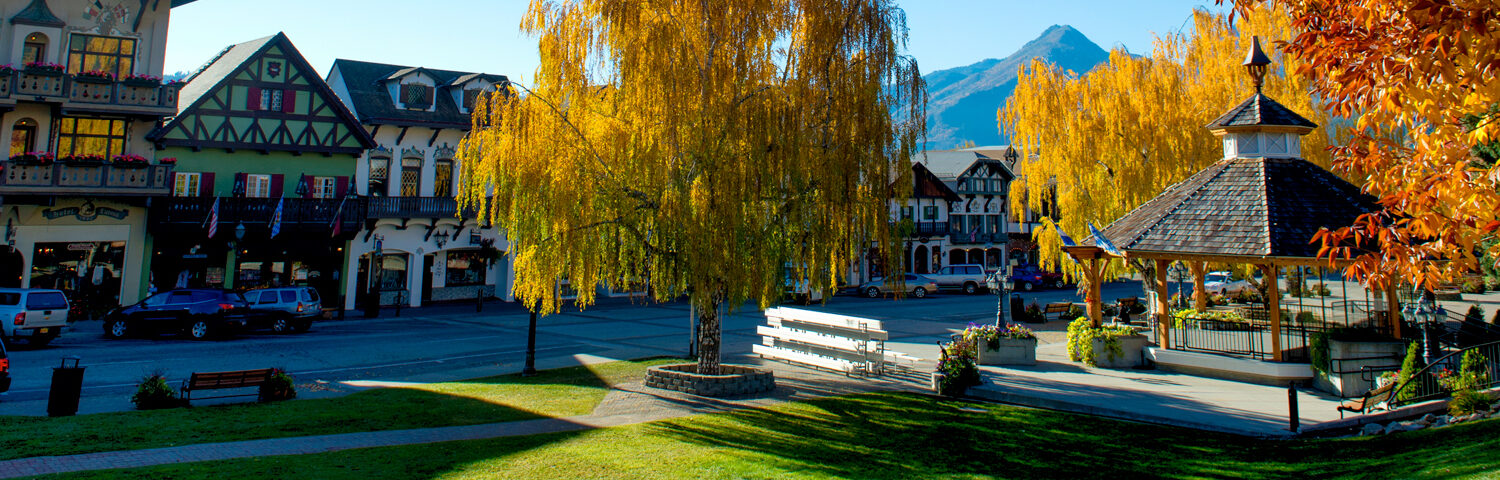 Front street and Gazebo in Leavenworth Washington