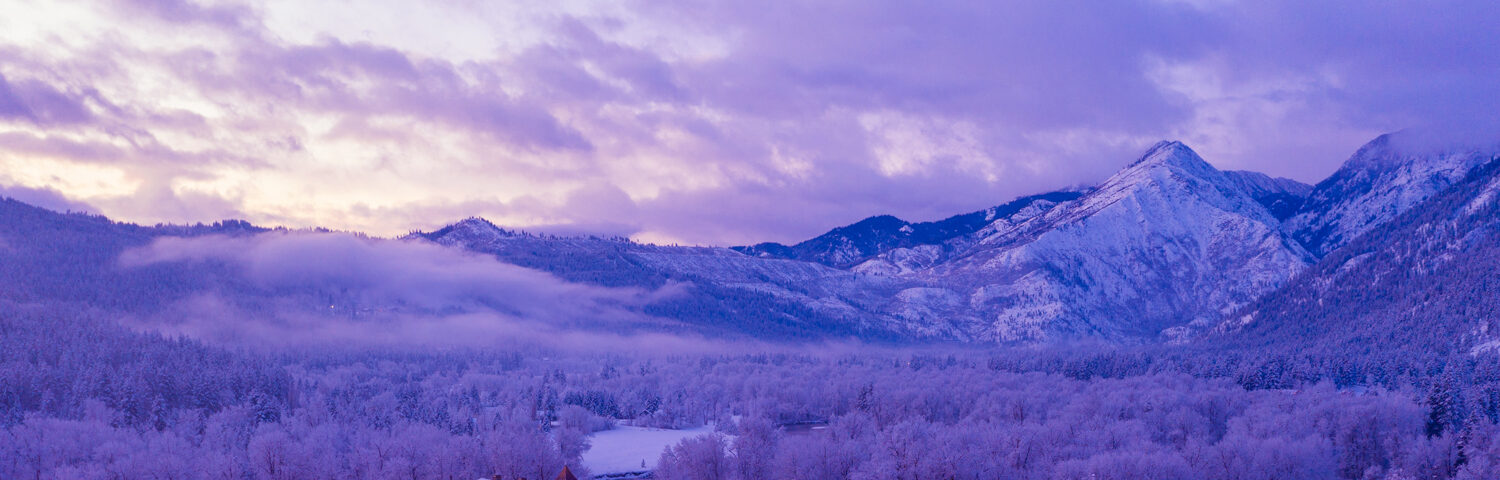 Winter view of the mountains