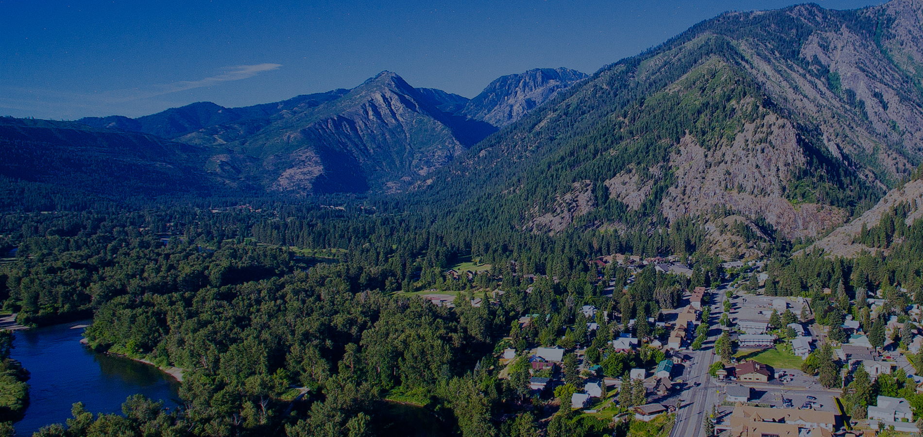 Arial view of Leavenworth Washington